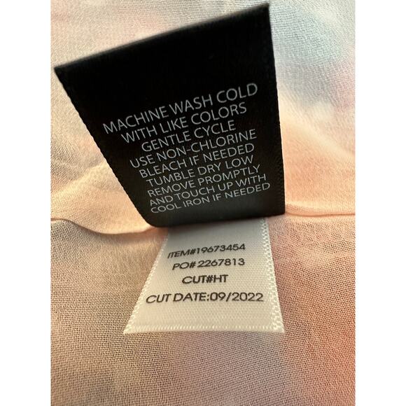 Torrid Chiffon Butterfly Blouse Clip Dot Blouson Sleeve Womens Plus 2/2X - Picture 8 of 9